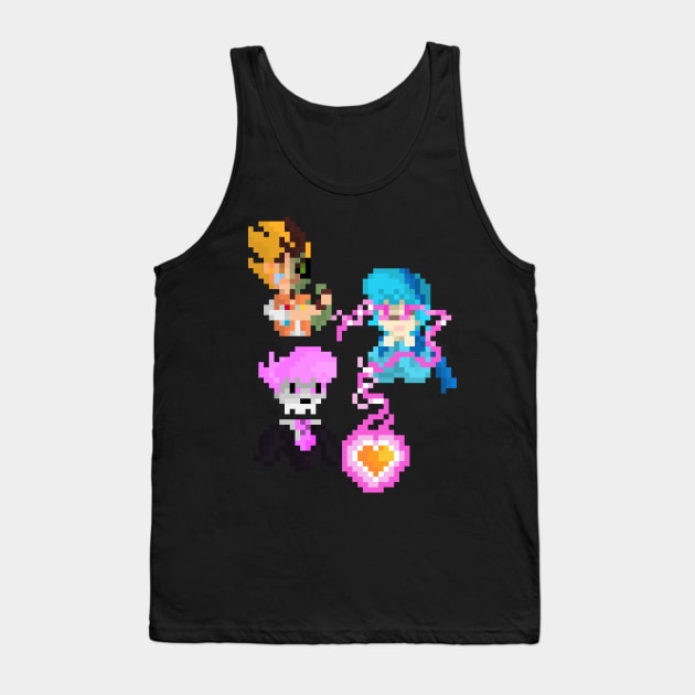 Pixel Mystery Skulls Tank Top by namdecent